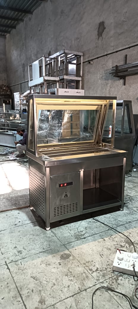 Bain Marie with Glass Sneeze Guard